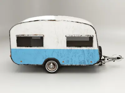  Aged Classic Vintage Camping Caravan 