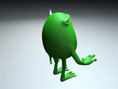 Rigged cartoon character Low-poly 3D model