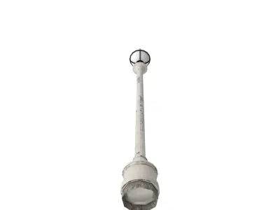 Retro Street Lamp Low poly 3d model Low-poly 3D model