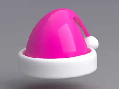 Christmas Hat Pink 3D model