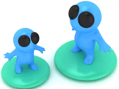 Cute Alien Toy  3D Printable 3D print model