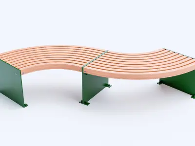 Street Bench 01 3D model