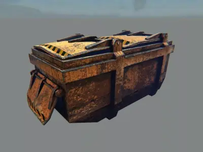 Dirty Container Street Asset Low-poly 3D model