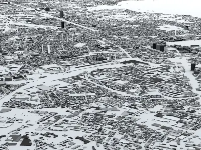 Marseille Streets and Buildings 3D model