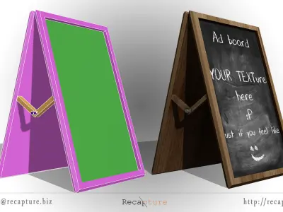 Ad Board Low-poly 3D model