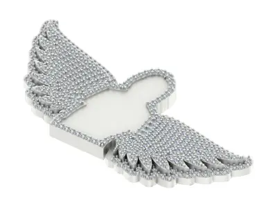 Guardian Angel Wing Custom Pendant 3D print model