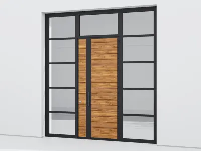 Aluminium door 65 3D model