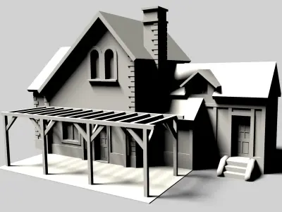 Family house 3D model order