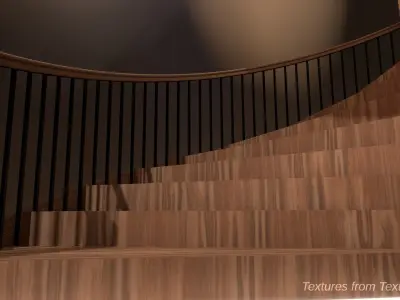Spiral Staircase with NPR Textures 3D model