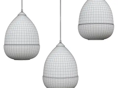 Allegretto Drum Pendants Light Low-poly 3D model