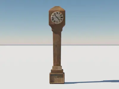 Floor clock adapted for your scenaries and games  Low-poly 3D model