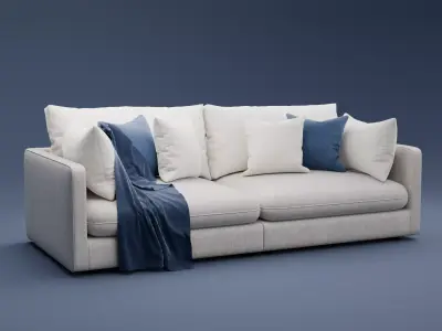 Modern Sofa 3-seater 3D model 3D model