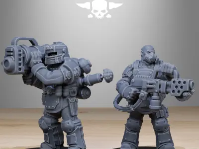 GrimGuard Armored Squad 3D print model