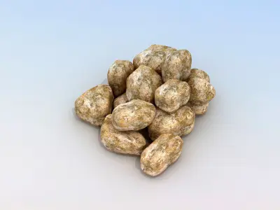 Stones - Big Rocks Low-poly 3D model
