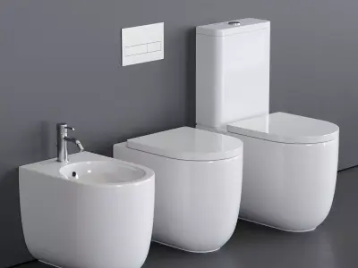 Olympia Ceramica Milady WC Low-poly 3D model