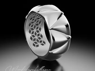 Celestial Harmony Ring 3D print model