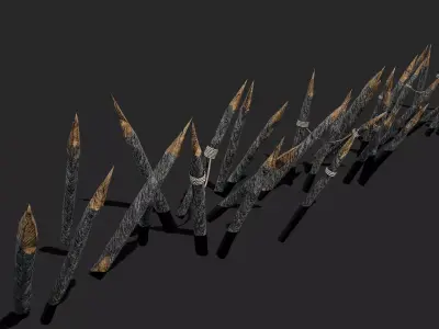 Wooden Trap Low-poly 3D model