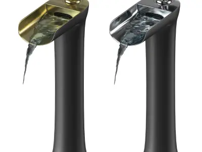 Waterfall Single Handle Basin Faucet 3D model