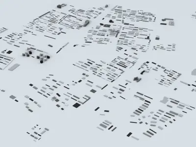 Urumqi Streets and Buildings 3D model