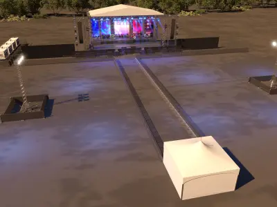 Outdoor Stage 3D model