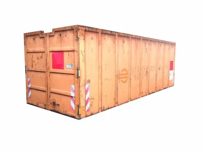 Industrial Waste Dumpster Low-poly 3D model