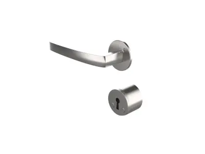 Door handle and lock 3D model