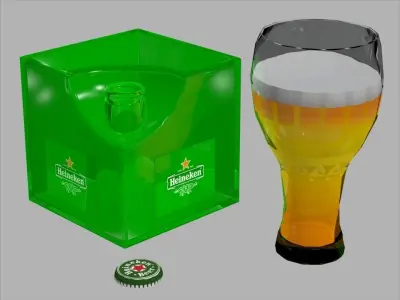 Heineken cube Free 3D model