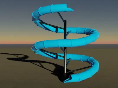 Two Water Slides 3D  3D Model Pack