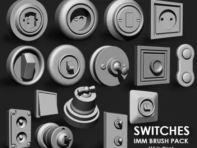 Switches IMM Brush Pack 15 in One 3D model