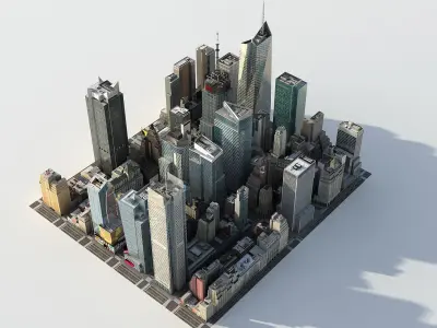  Manhattan District Times Square A Low Poly 