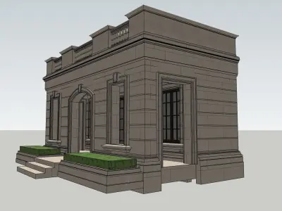 classical office 3d model exterior 3D model