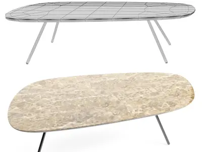 Calligaris Tweet Ceramic Coffee Table 3D model