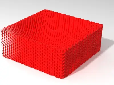 square plastic dish 3D print model
