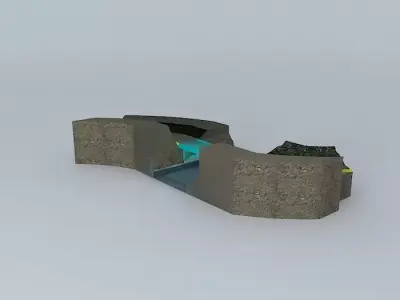 Bridge on Highway Free 3D model