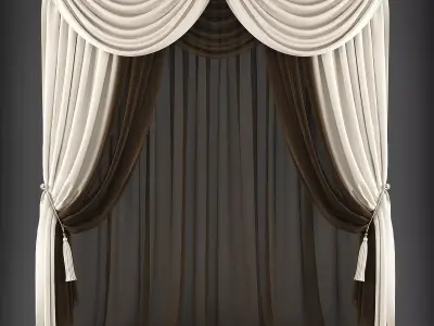 Curtain 3D model 323 Low-poly 3D model