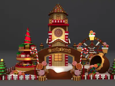 3d Christmas installation 3D model