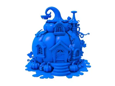 pumpkin home - pumpkin - home - Whimsical Pumpkin  3D print model