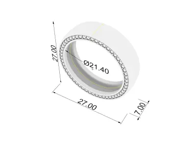 Classic Pave Eternity Band JDBCo 3D print model