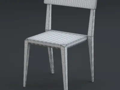 Roda Teka Dining Table and Chair 3D model