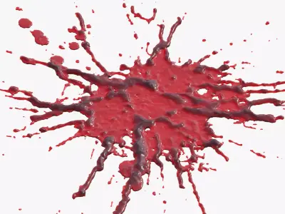 Swirly Blood Splatter vol1 3 3D model