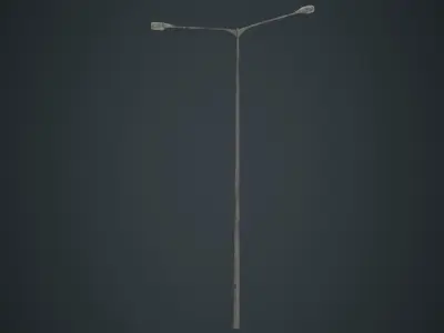 Street Light 8B Low-poly 3D model