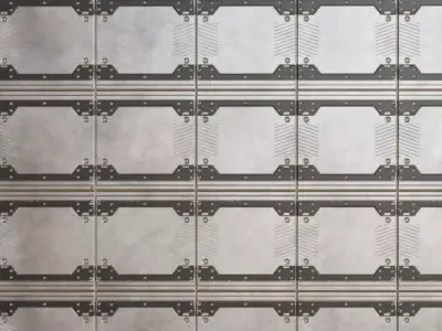 Simple Metal Plate PBR Seamless Texture