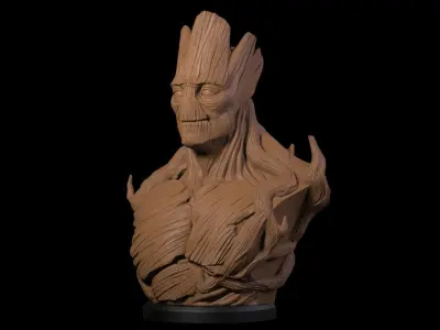 Groot bust 3D print model