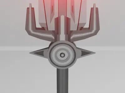 Sword with light Free low-poly 3D model