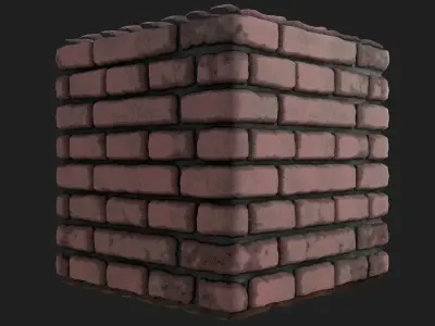 Brick Wall materials 3D model