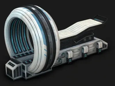 Sci Fi MRI low poly Low-poly 3D model