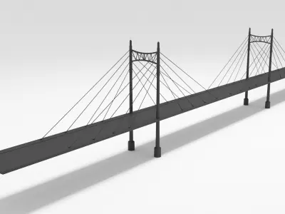 Bridge suspension 3D model
