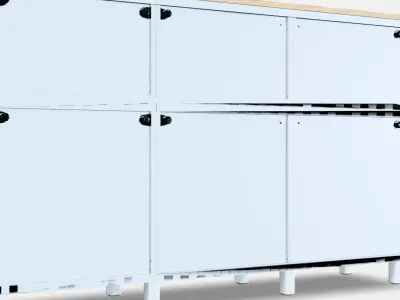 BESTA Storage combination with doors 33 Low-poly 3D model
