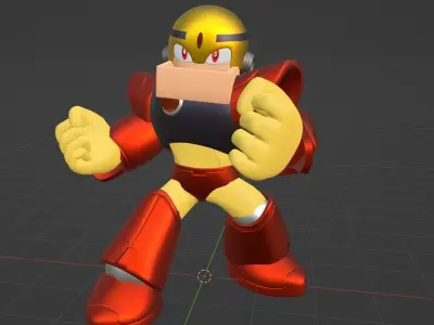 Gutsman - Megaman Powered up 3D model
