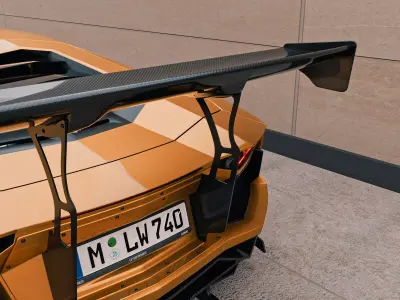 Automotive Urban Panel Scene - Realistic Car Render Backdrop 3D model
